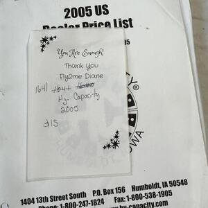 Hy-Capacity, Inc 2005 US Dealer Price List + supplements Agricultural Equipment